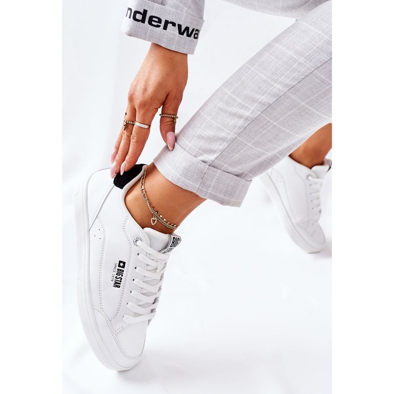 Sneakers da donna in pelle Memory Foam Big Star II274319 Bianco 1