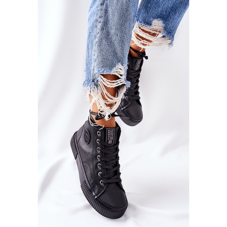 Sneakers alte isolate Big Star II274157 Nero 2