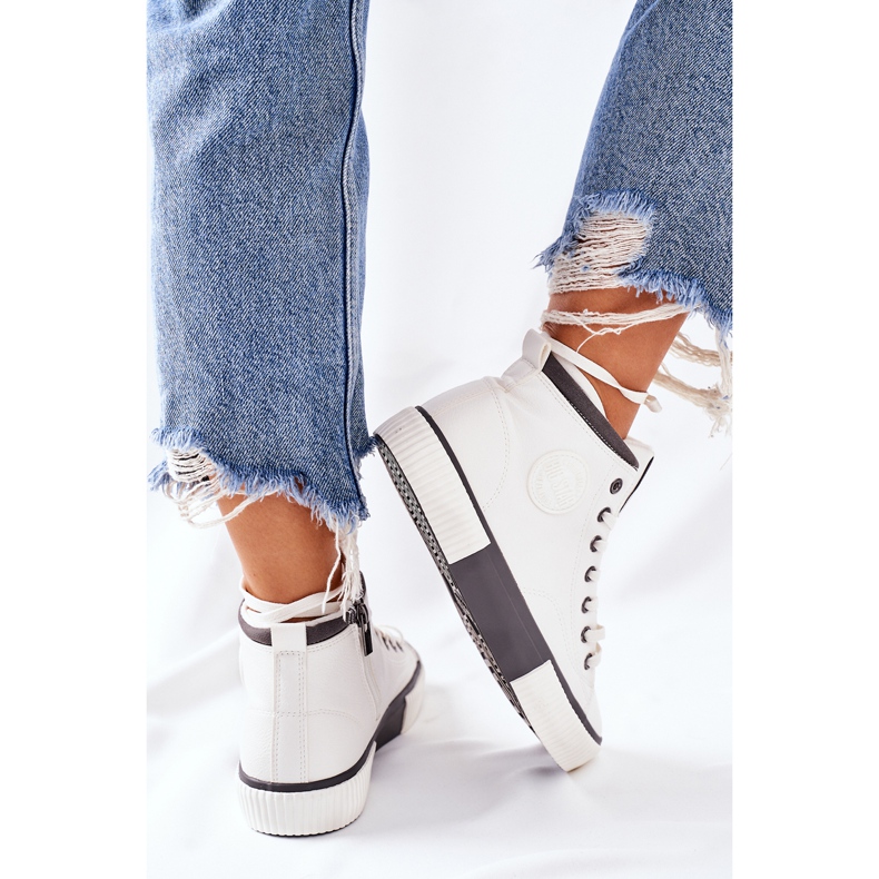 Sneakers alte isolate Big Star II274158 Bianco bianca 2