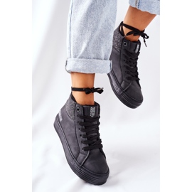 Sneakers alte isolate Big Star II274147 Nere nero 2