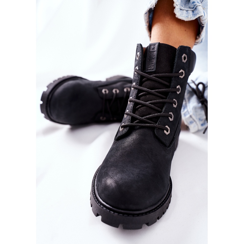 Stivali da trekking in pelle da donna Big Star II274446 neri nero 1