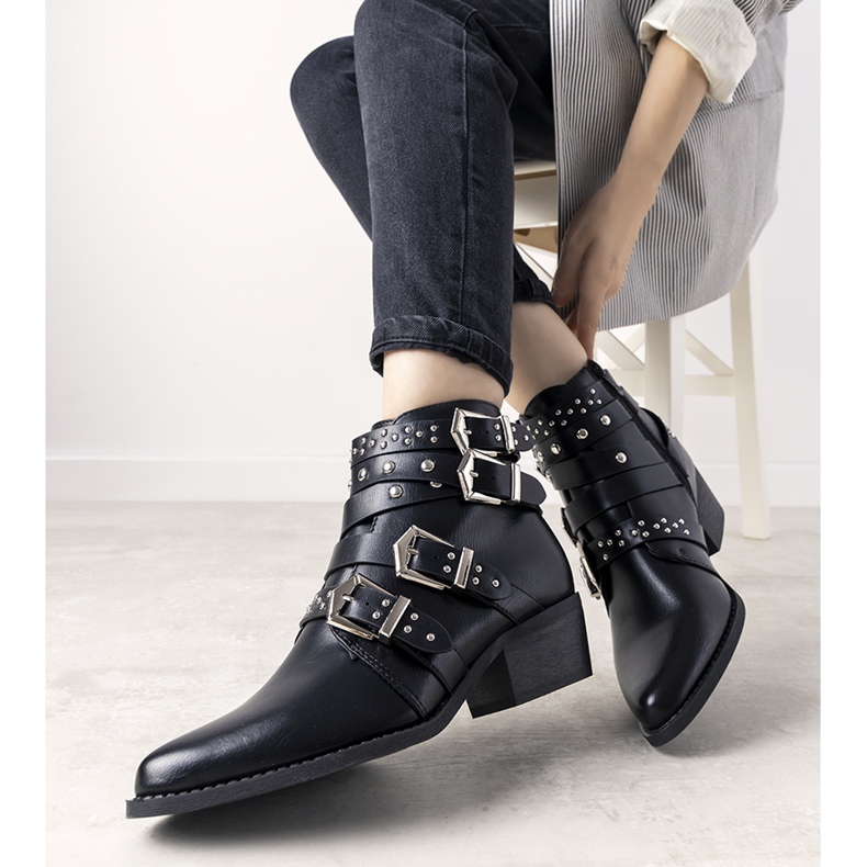 Stivali texani neri con strisce Ergost nero 1