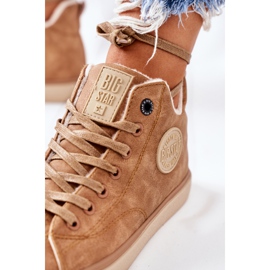 Sneakers in pelle isolata Big Star II274149 Camel marrone 1