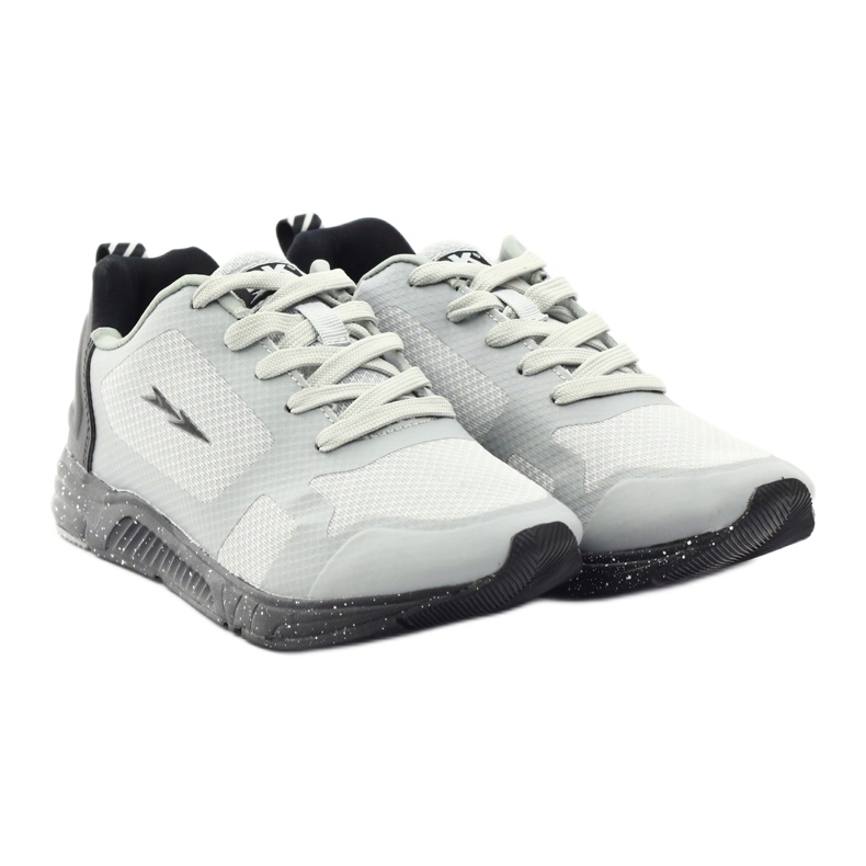 DK Scarpe sportive femminili legate 17049 grigio nero 4