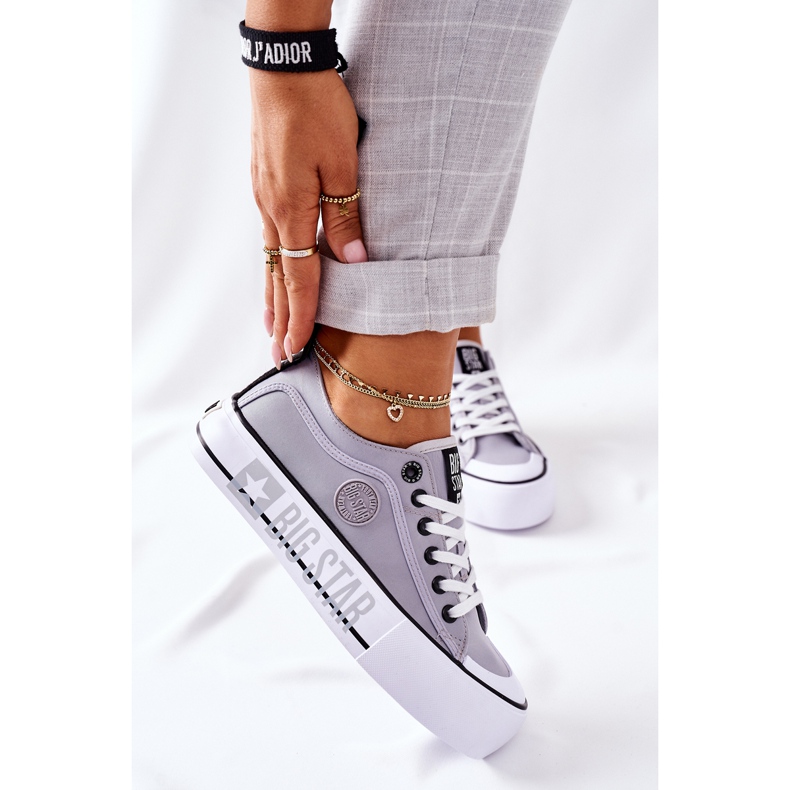 Sneakers On the Big Star II274023 Piattaforma grigia grigio 2