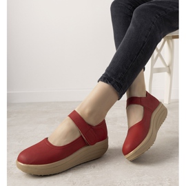 Scarpe rosse su una spessa suola Lumen rosso 1