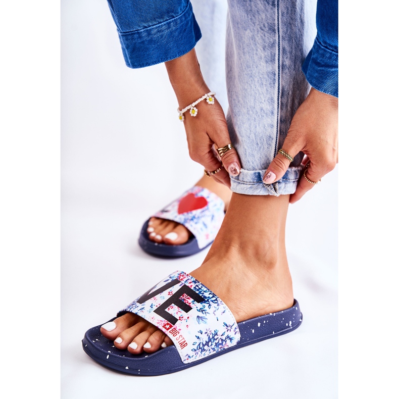 Ciabatte in gomma Big Star Love DD274A257 Blu navy multicolore 2