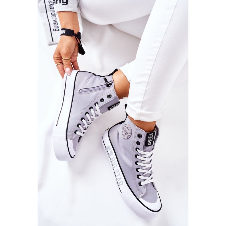 Sneakers Alte Sulla Big Star II274016 Piattaforma Grigia grigio 1