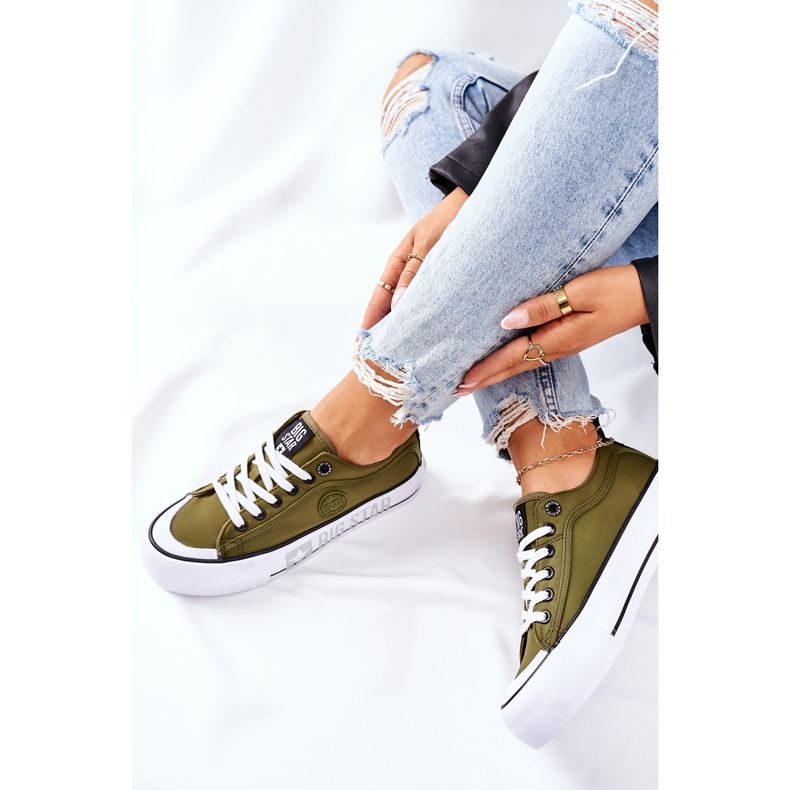 Scarpe da ginnastica sulla piattaforma Big Star II274024 Khaki cachi verde 1