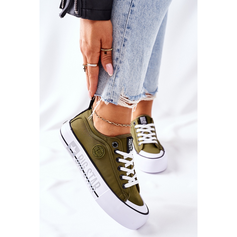 Scarpe da ginnastica sulla piattaforma Big Star II274024 Khaki cachi verde 2