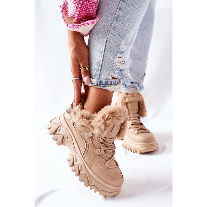 BM Stivali caldi beige da donna Limerick cachi 2