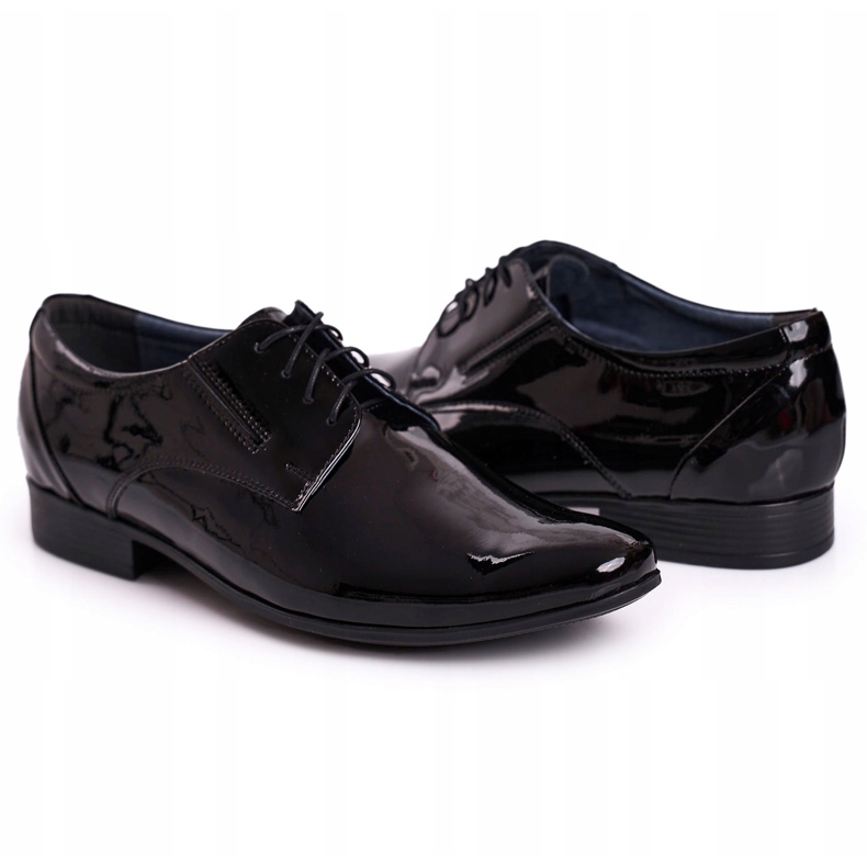 Bednarek Polish Shoes Pantofole Bednarek da uomo in pelle laccata nera nero 3