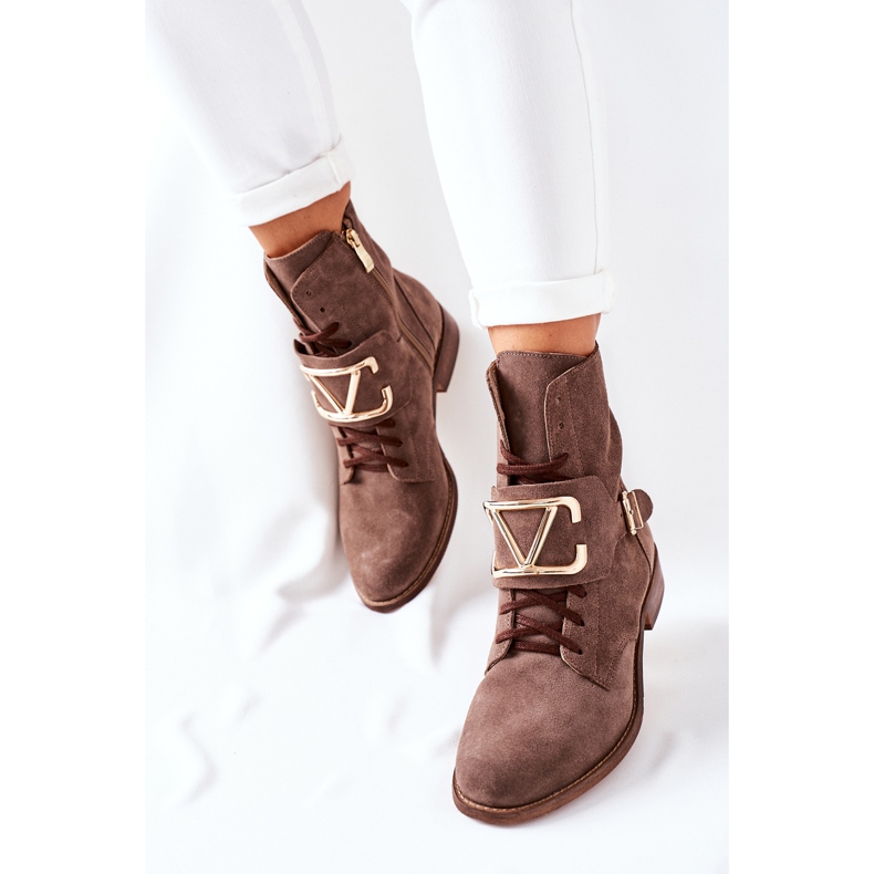 Stivali Donna Camoscio Marrone Nicole 2676 2