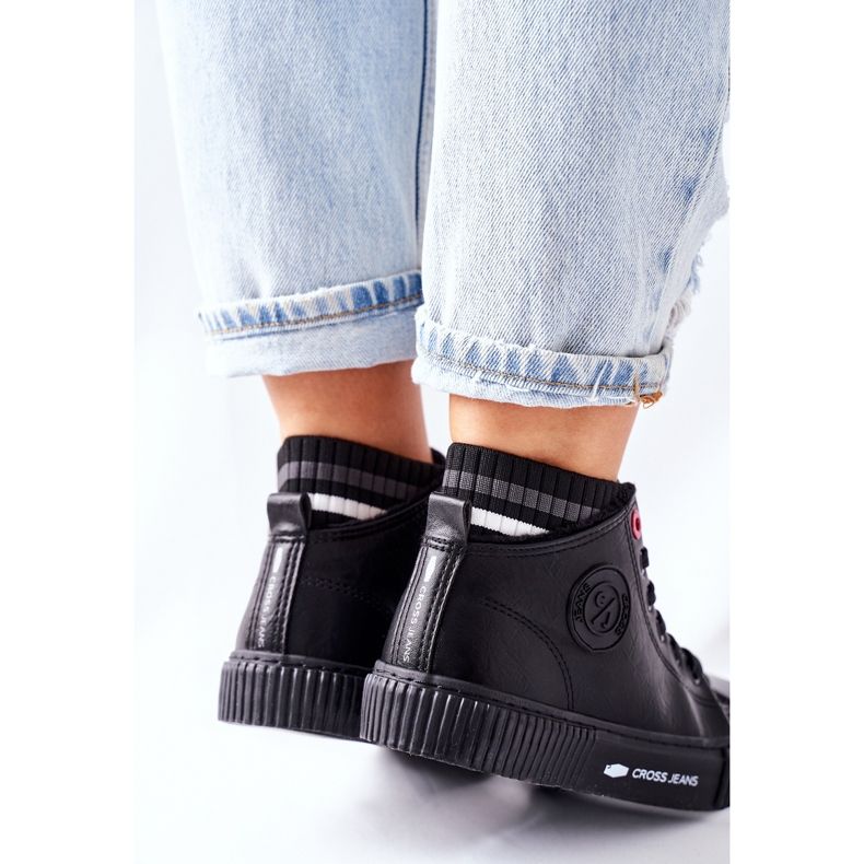 Sneakers Donna Cross Jeans High Nere II2R4021 nero 1