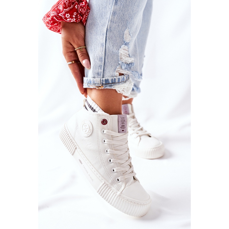 Sneakers Donna Cross Jeans High White II2R4022 bianca 2