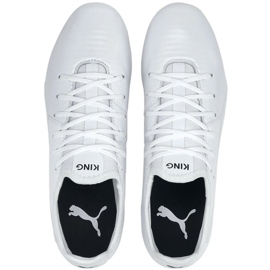 Scarpe da calcio Puma King Pro Fg M 105608 05 bianco bianco 1
