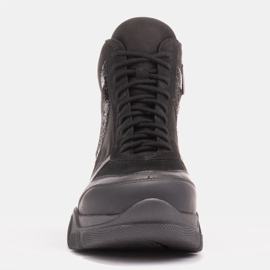 Marco Shoes Stivali sportivi Mil con vernice decorativa nero 1