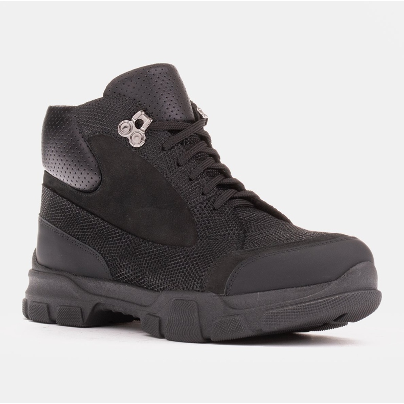 Marco Shoes Scarponi da trekking in pelle naturale nero 1