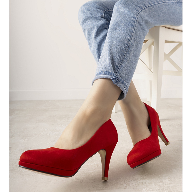 Décolleté rosse su tacco a spillo Marino rosso 1