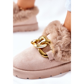 PB1 Pantofole da donna con catena dorata Beige Ardrums 1