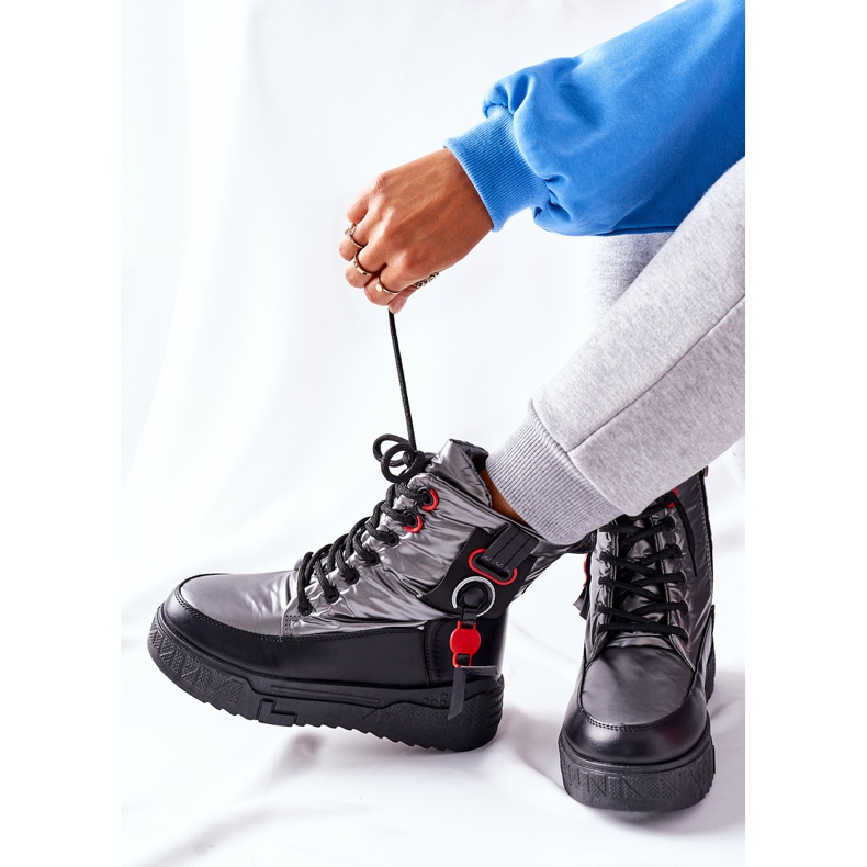 PB1 Trapper Cascia argento da donna nero grigio 1