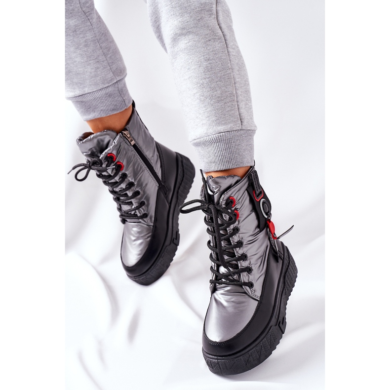 PB1 Trapper Cascia argento da donna nero grigio 2