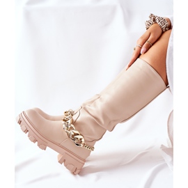 PB1 Stivali alti Cecina Beige 1