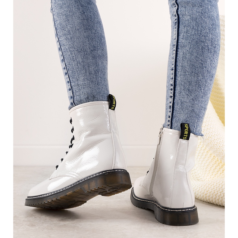 Stivali donna Peve laccati bianchi bianco 1