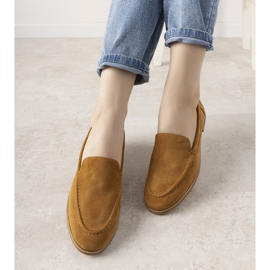 Mocassini cammello Downtown con tacco piatto marrone 1