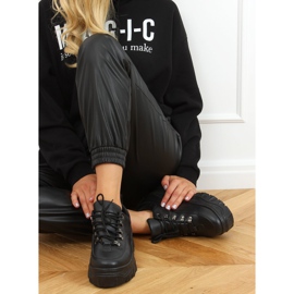 Scarpe sportive nere con suola alta 6291 Black nero 2