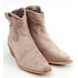 Stivali texani da donna beige 99-65 Taupe 2