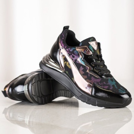 Sneakers Con Effetto Holo VINCEZA nero 1