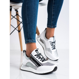 VINCEZA Sneakers Con Cerniera bianca grigio 2
