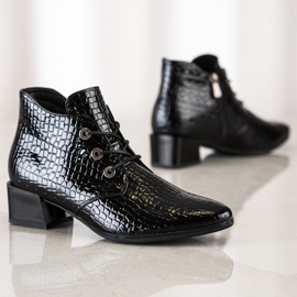 Stivali stringati VINCEZA nero 2