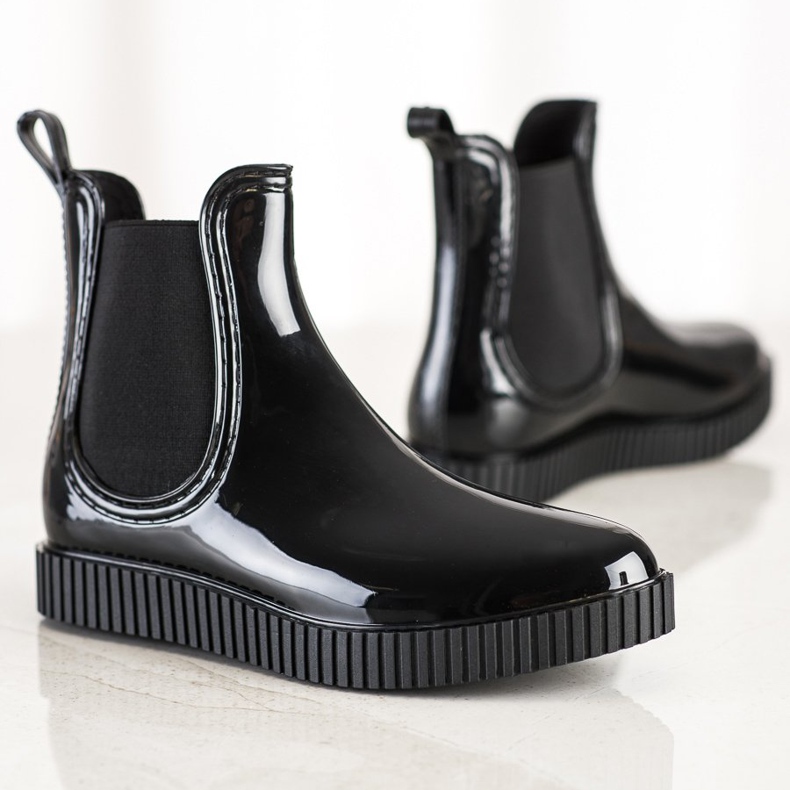 SHELOVET Galosce Laccate Sulla Pedana nero 1