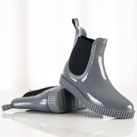SHELOVET Galosce Laccate Sulla Pedana grigio 1