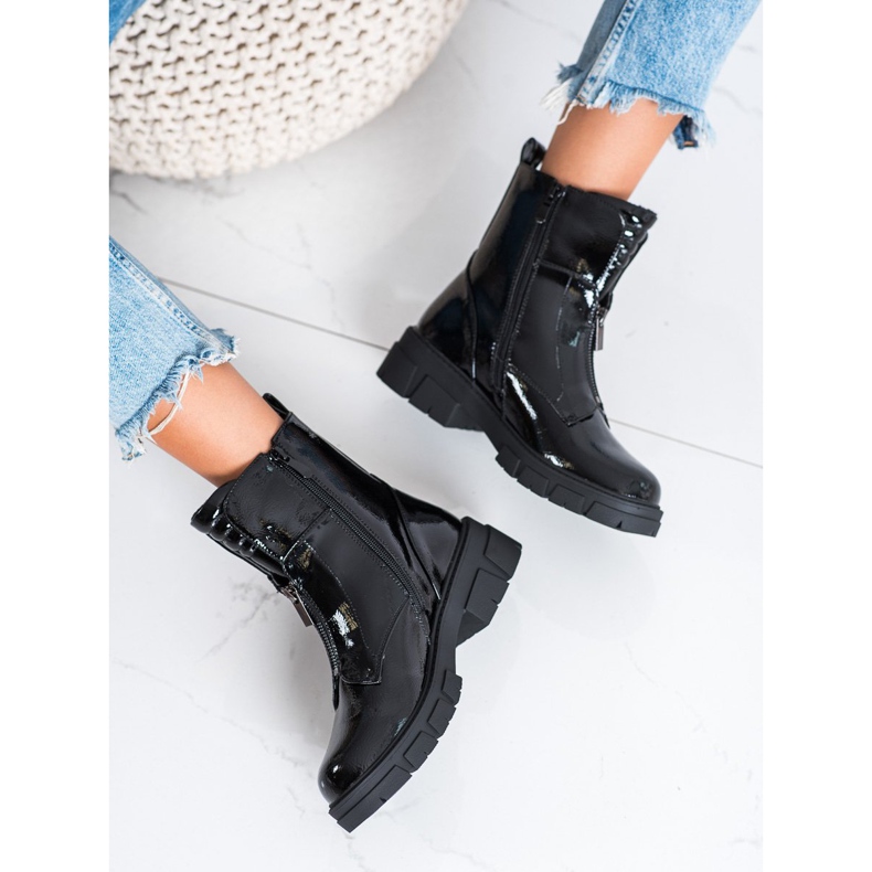 Sacchetti con cerniera S. Barski laccati nero 2