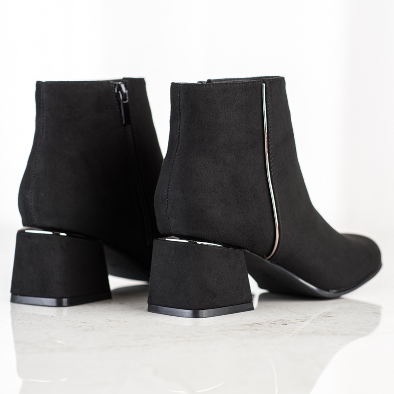 Goodin Stivali eleganti in pelle scamosciata nero 1