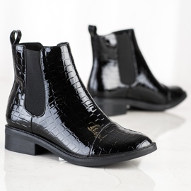 Goodin Stivaletti Jodhpur laccati Snake Print nero 1