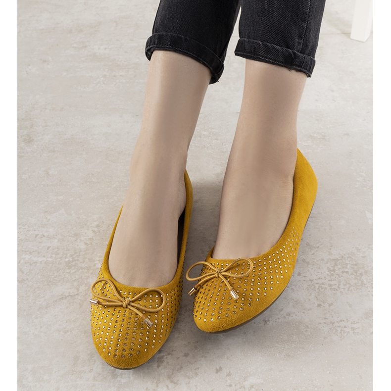 Ballerine gialle con fiocco Larissa giallo 1
