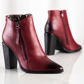 SHELOVET Stivaletti Maroon In Spitz rosso 2