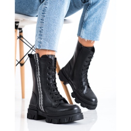 SHELOVET Stivali Con Amore In Ecopelle nero 2