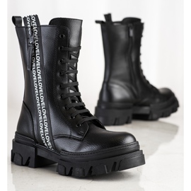 SHELOVET Stivali Con Amore In Ecopelle nero 1