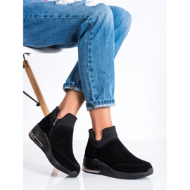 Filippo Sneakers in pelle su una cerniera nero 2