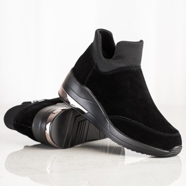 Filippo Sneakers in pelle su una cerniera nero 1