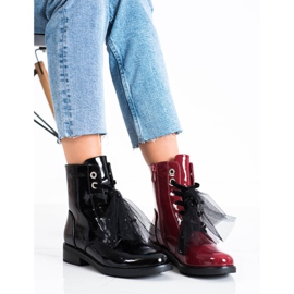 Eleganti stivali VINCEZA con lacci nero 2