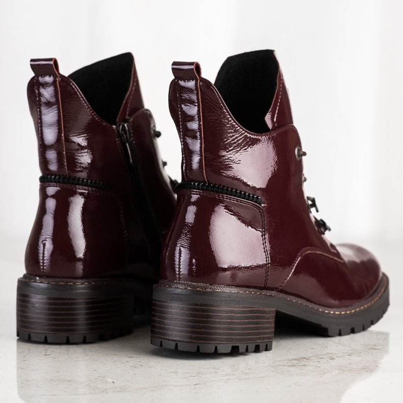 Comodi stivali VINCEZA bordeaux rosso 1