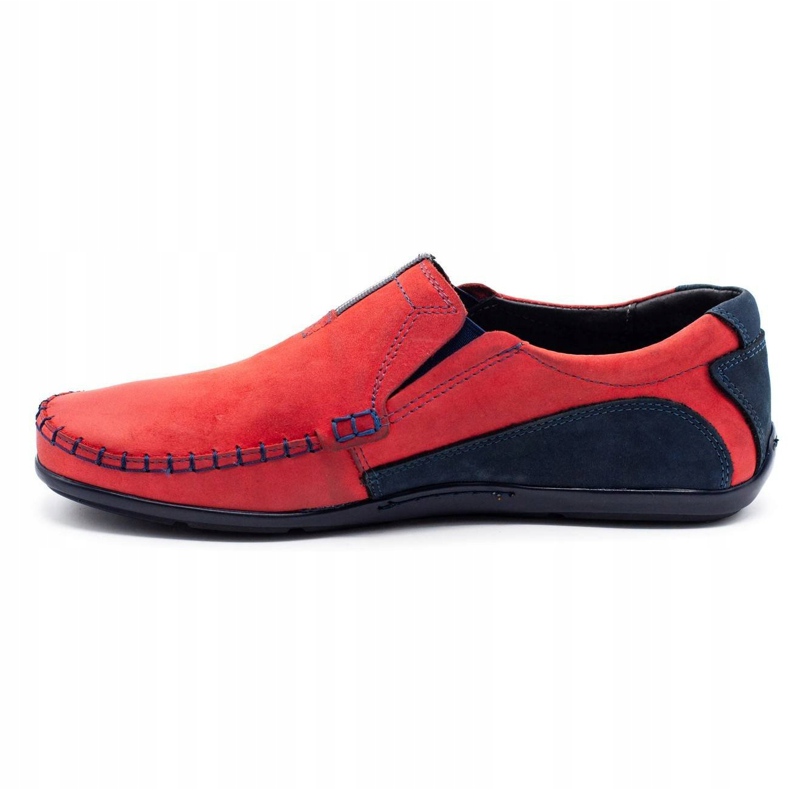 Olivier Mocassini uomo 834 rosso blu navy 1