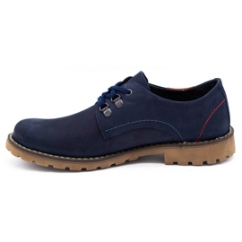 Olivier Scarpe uomo stivaletti in pelle 812MP blu navy 1