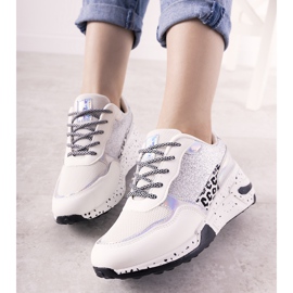 Sneakers bianche con inserti olografici Manitoba bianca d'argento 1